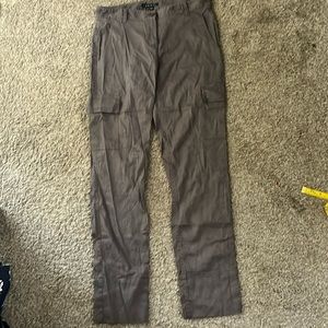 Therory Brown Straight Leg Dress Pants.